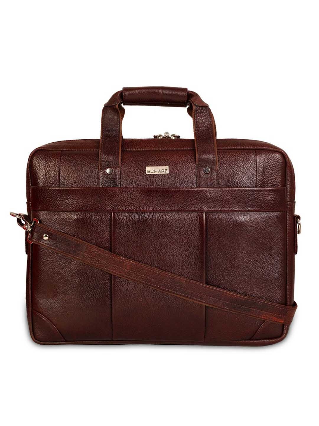 

SCHARF Unisex Brown Solid Laptop Bag