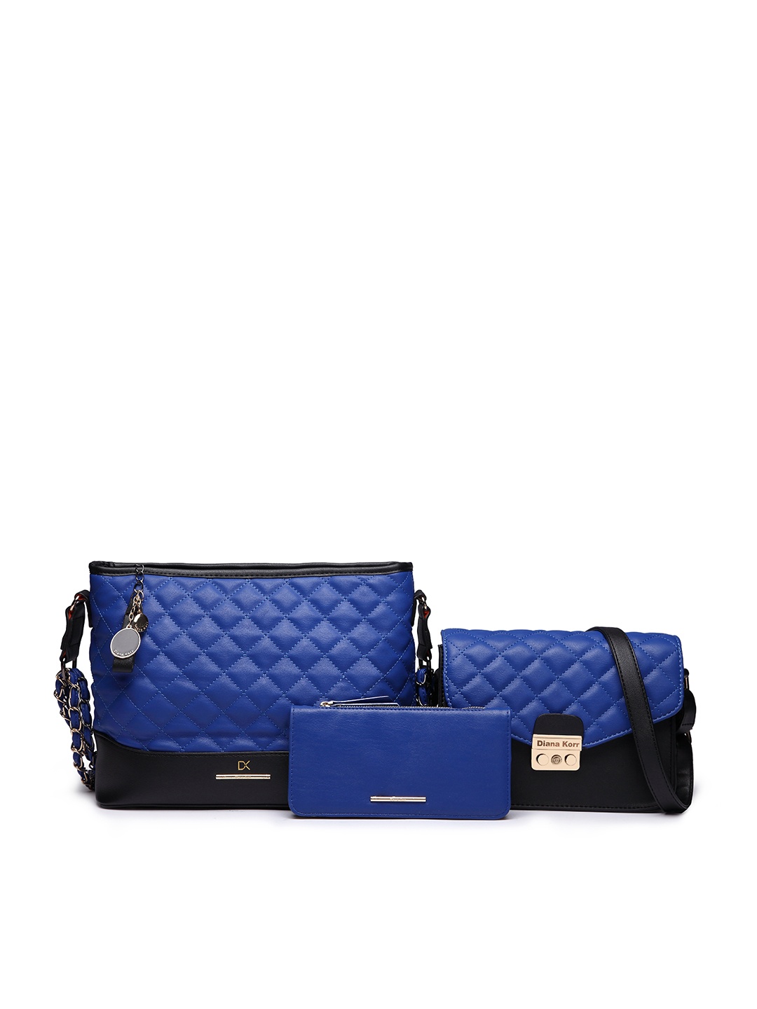 

Diana Korr Blue Textured Satchel