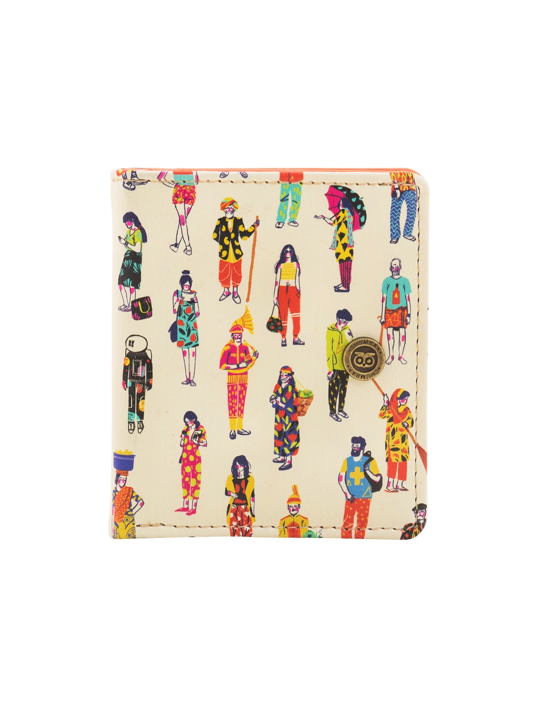 

Chumbak Women Off-White Printed Two Fold Wallet