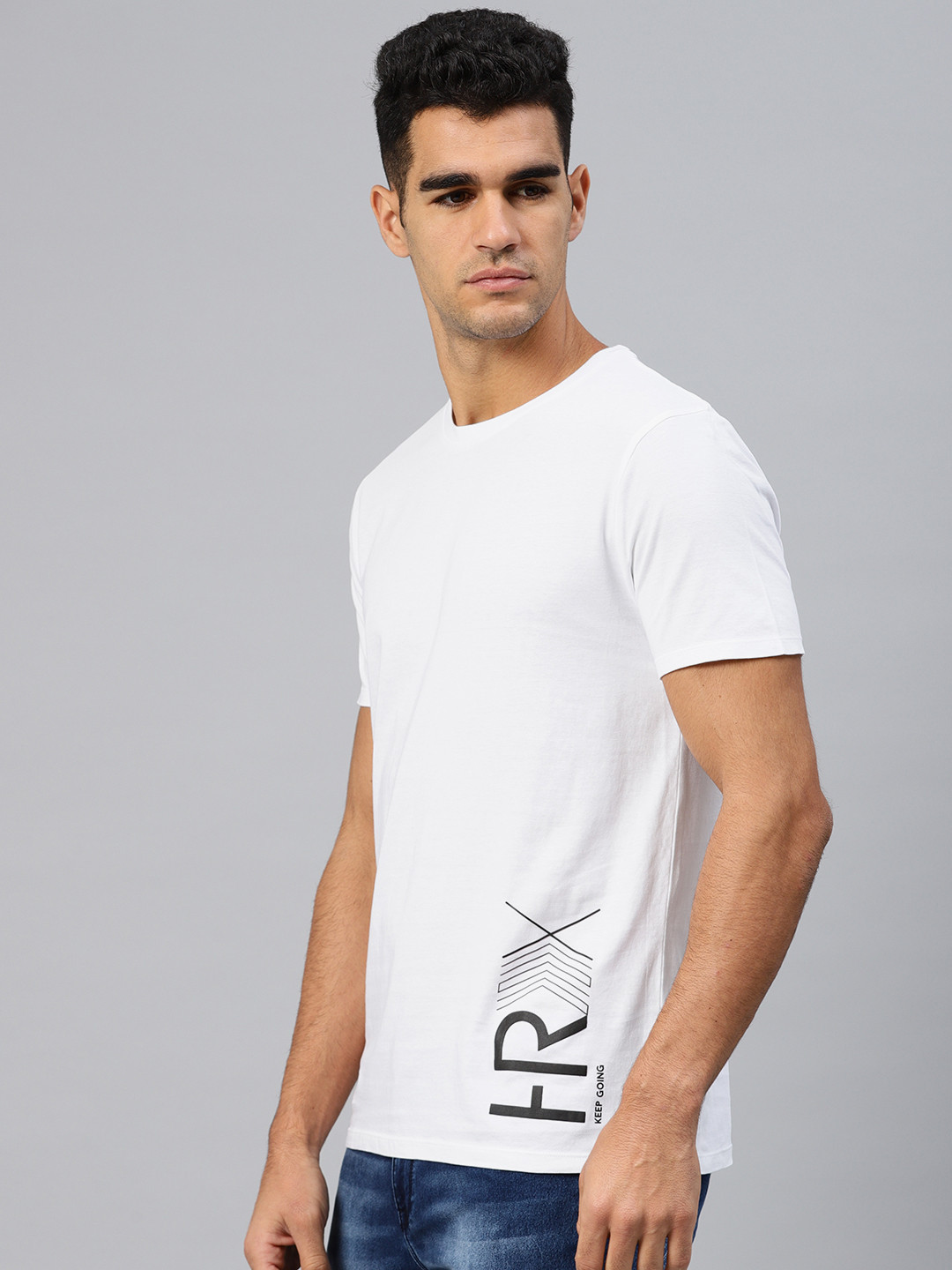 

HRX by Hrithik Roshan Men White Athleisure Cotton Pure Cotton T-shirt