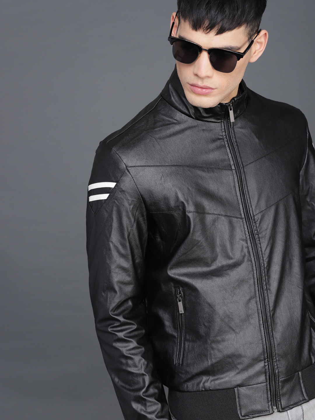 

WROGN Men Black Solid Bomber