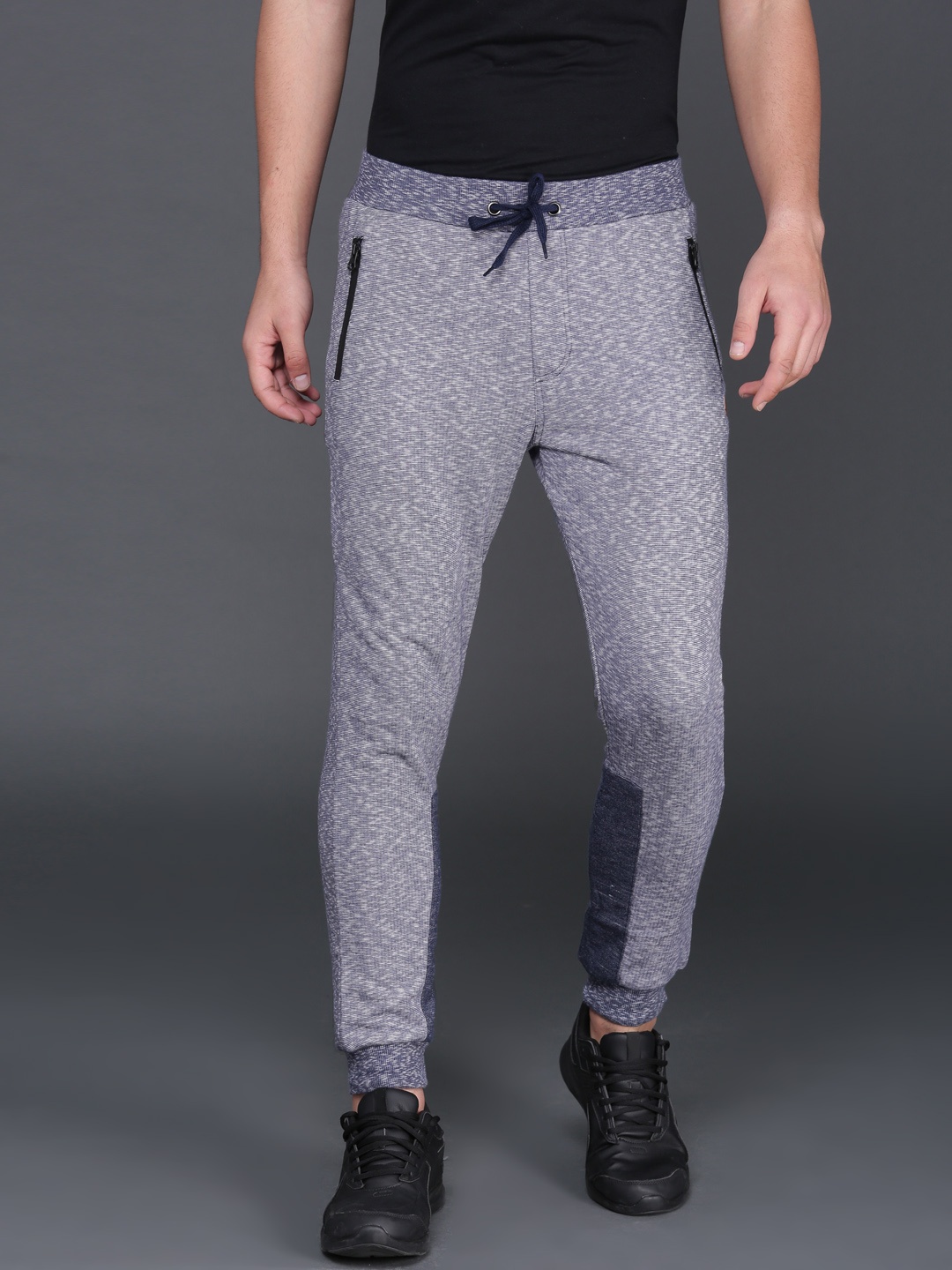 

WROGN Men Navy Blue Slim Fit Joggers