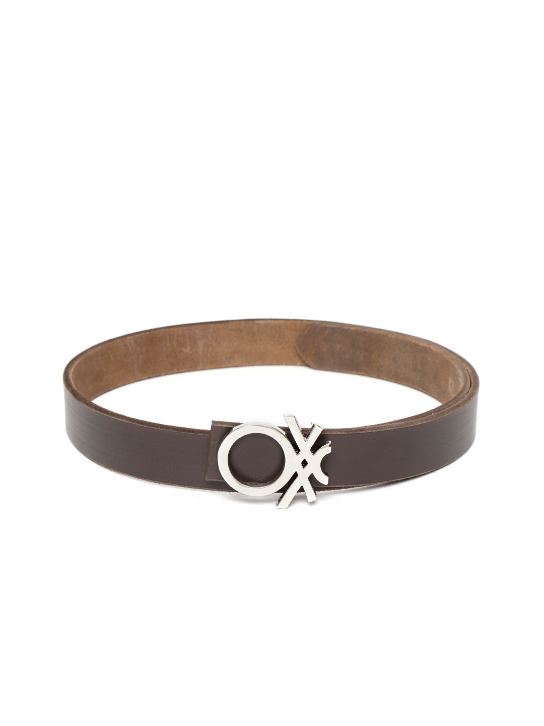 

United Colors of Benetton Men Coffee Brown Leather Solid Belt