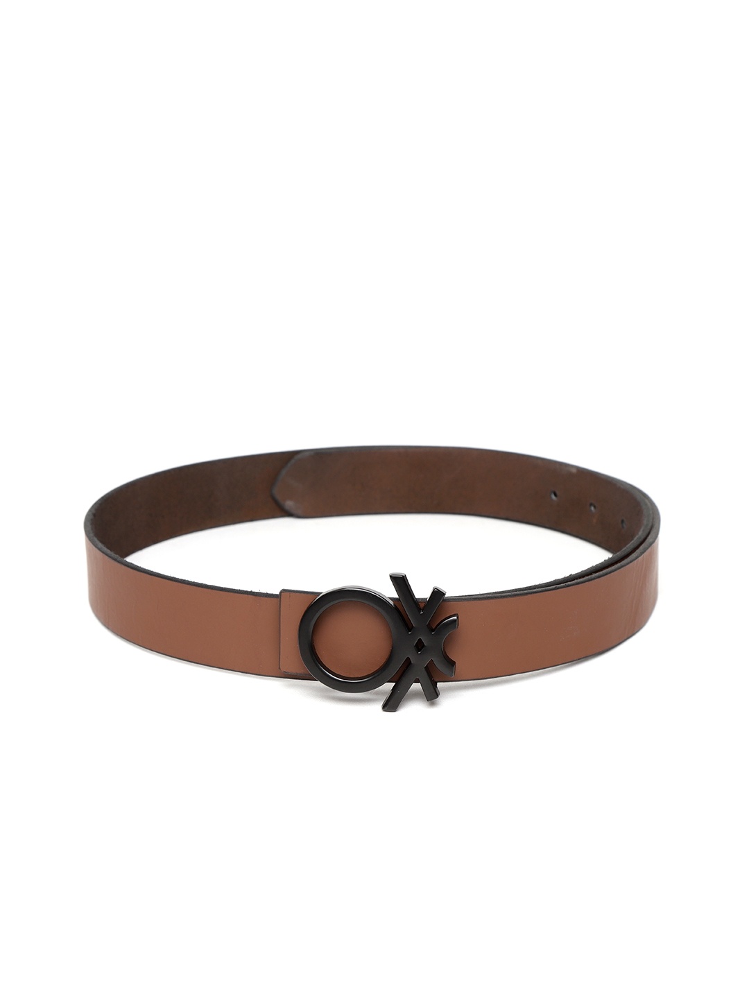 

United Colors of Benetton Men Brown Solid Leather Belt
