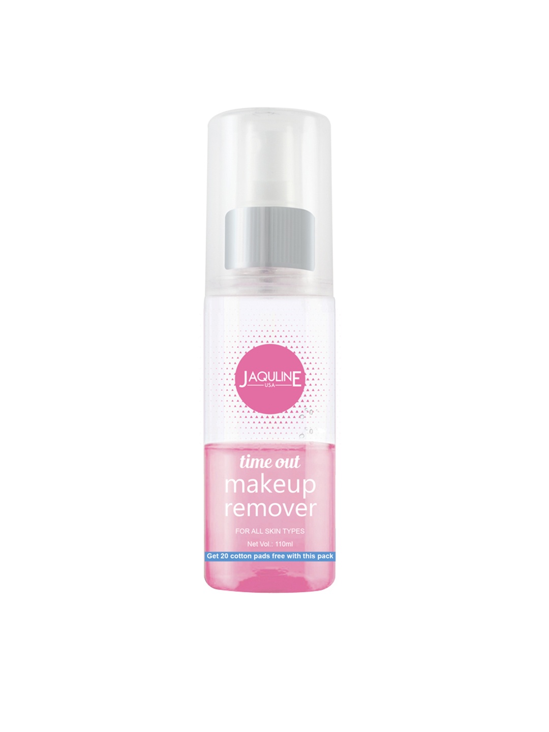 

Jaquline USA Time Out Makeup Remover 110 ml, Pink