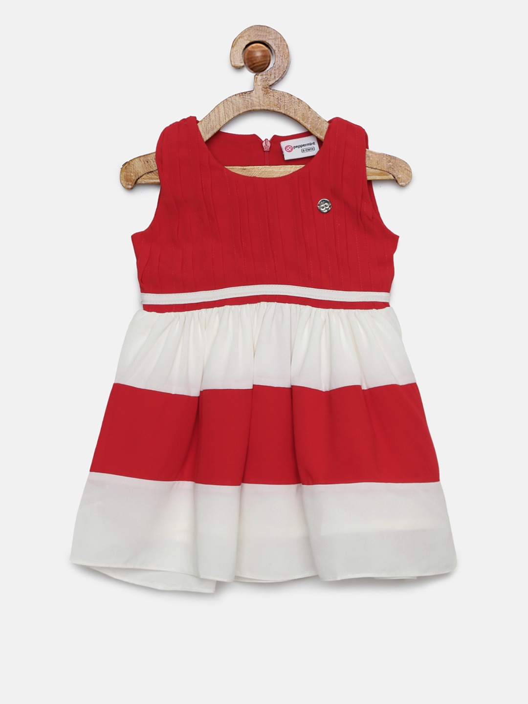 

Peppermint Girls Red Striped Fit and Flare Dress