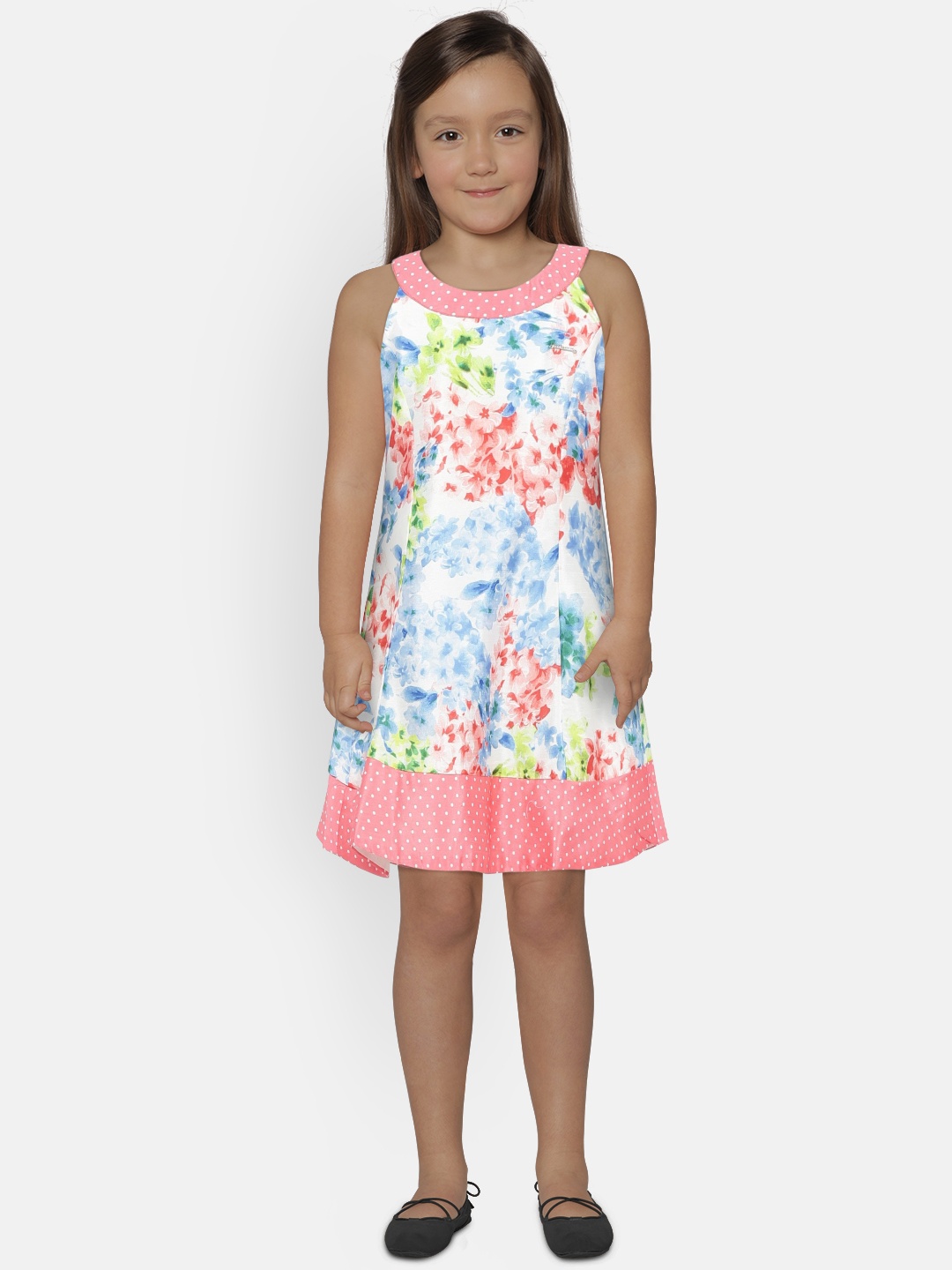 

Peppermint Girls Multicoloured Printed A-Line Dress, Multi