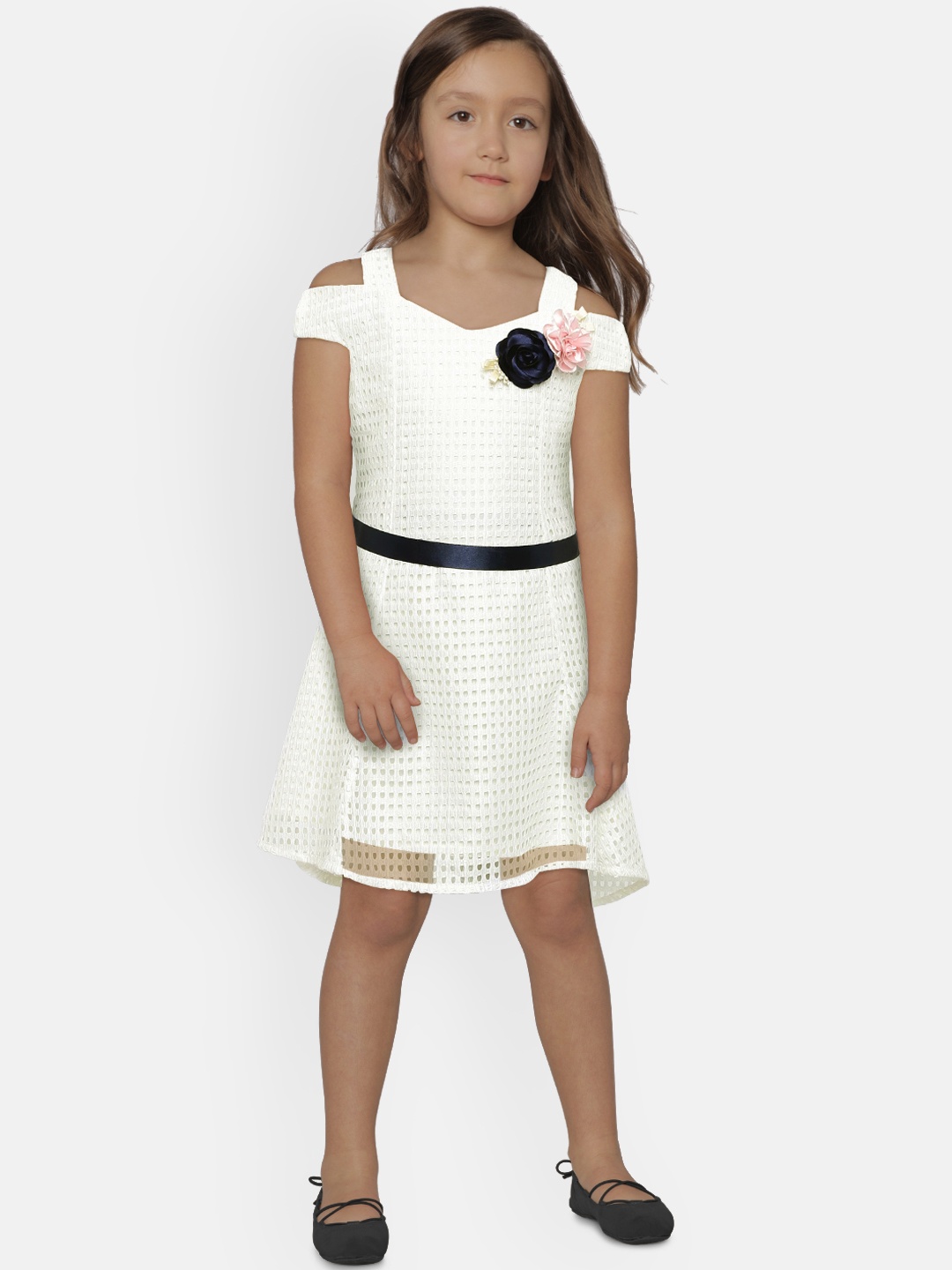 

Peppermint Girls Off-White Fit and Flare Dress