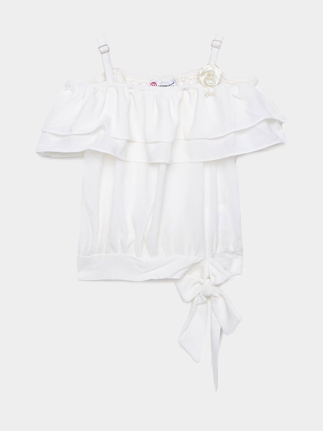 

Peppermint Girls Off-White Solid Top