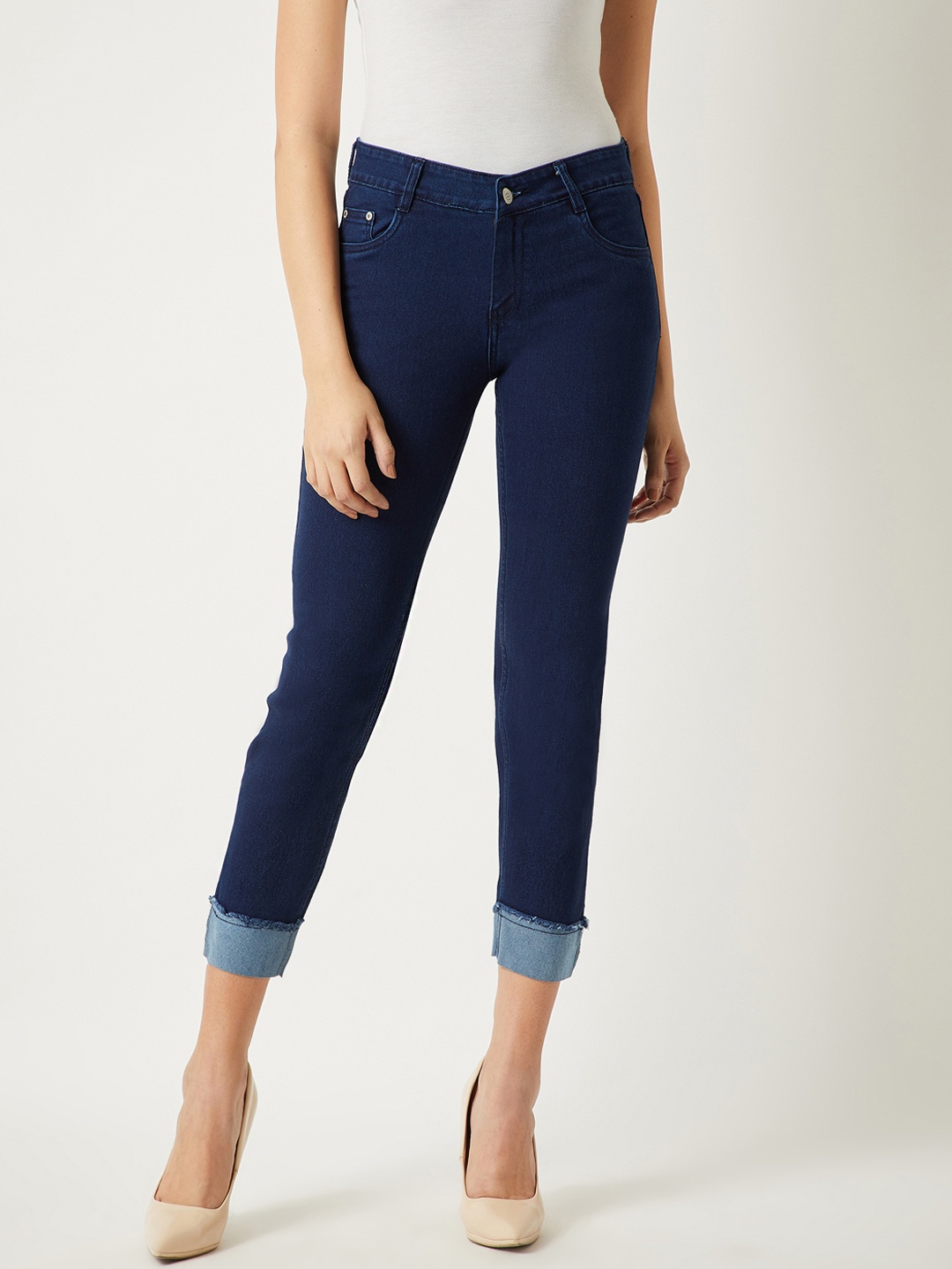 

Miss Chase Women Blue Slim Fit Mid-Rise Clean Look Jeans