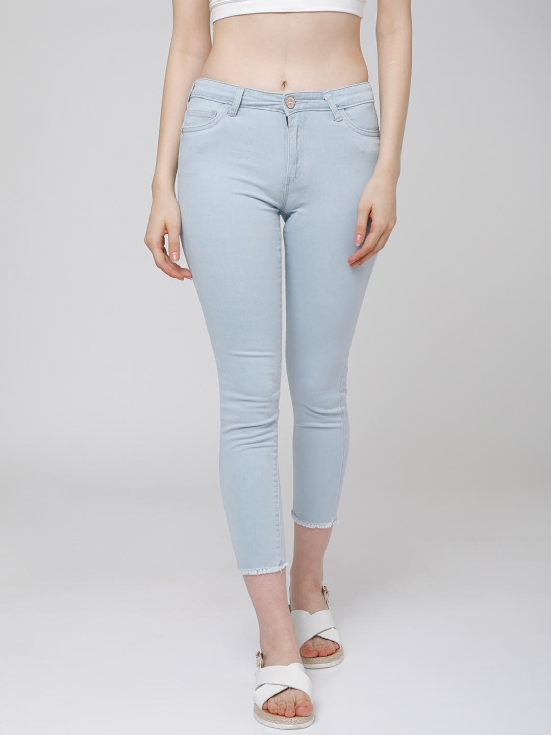 

Tokyo Talkies Women Blue Super Skinny Fit Mid-Rise Clean Look Jeans