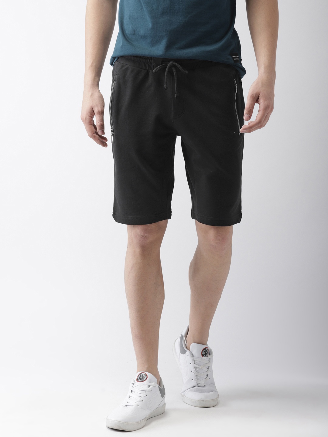 

Levis Men Black Solid Regular Fit Shorts