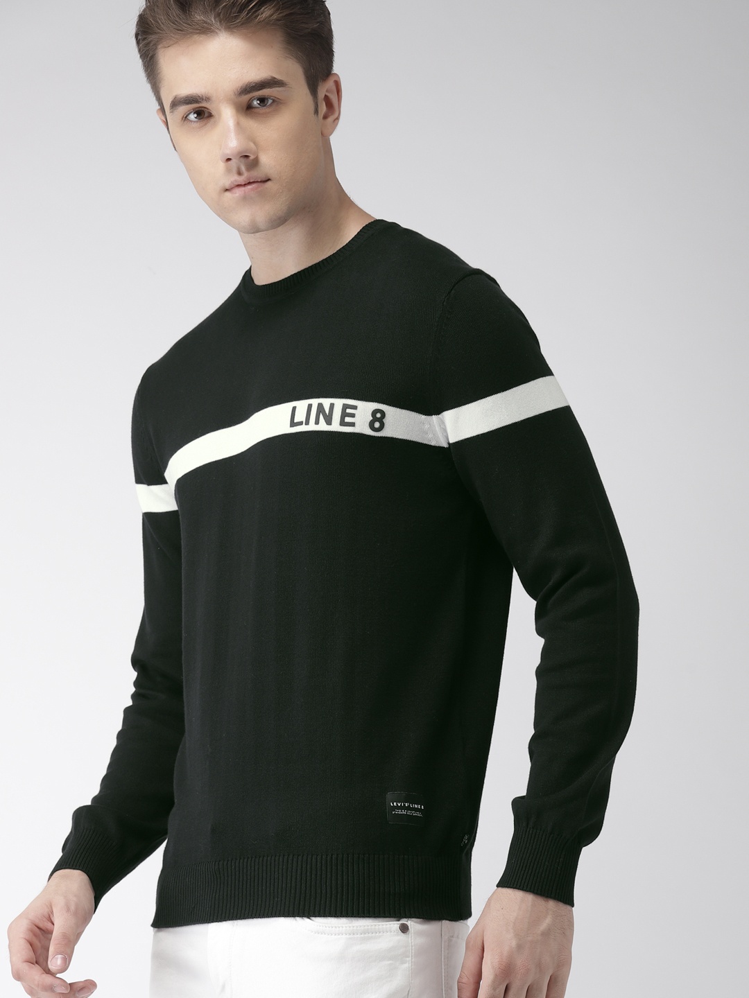 

Levis Men Black Printed Pullover Sweater