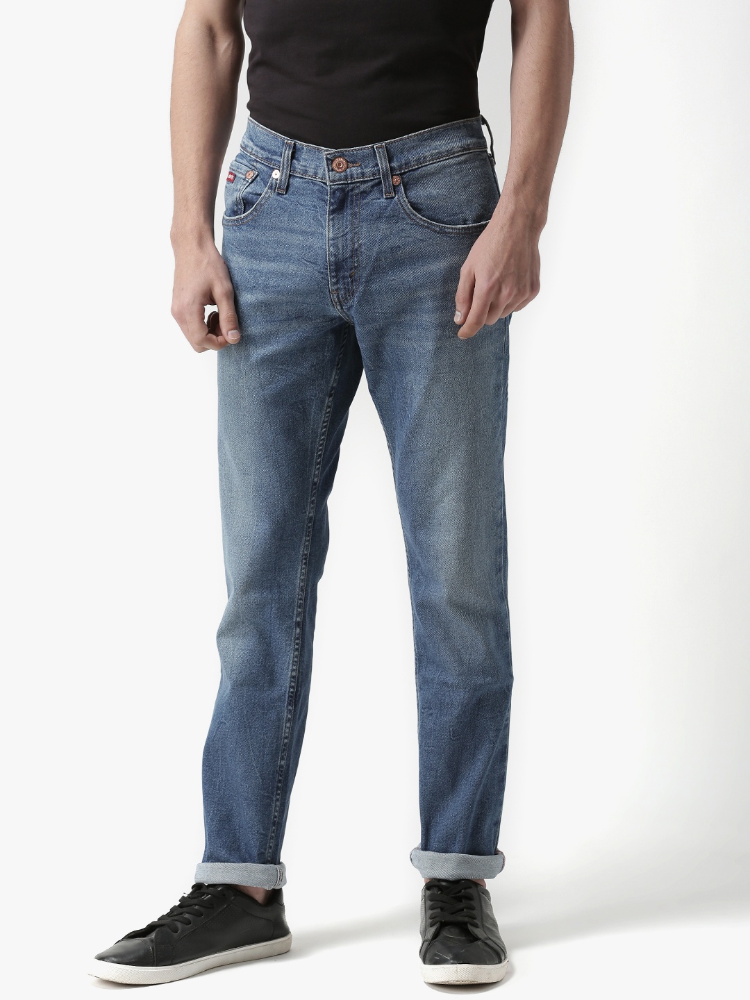 

Levis Men Blue Skinny Straight Fit Mid-Rise Clean Look Stretchable Jeans