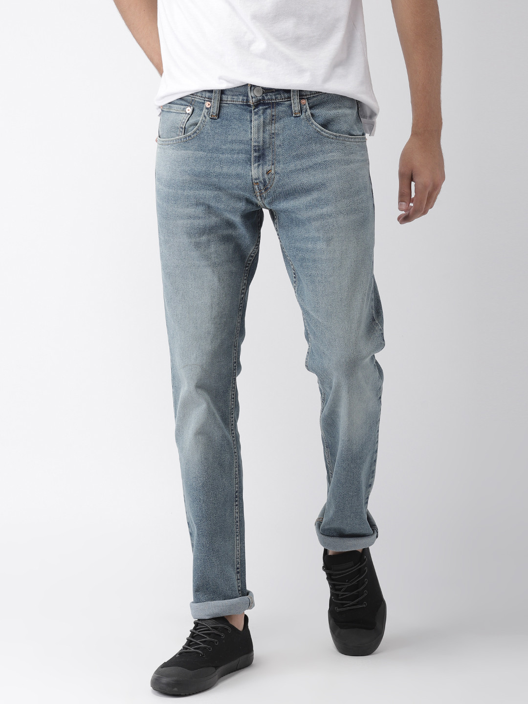 

Levis Men Blue 65504 Skinny Fit Mid-Rise Clean Look Stretchable Jeans
