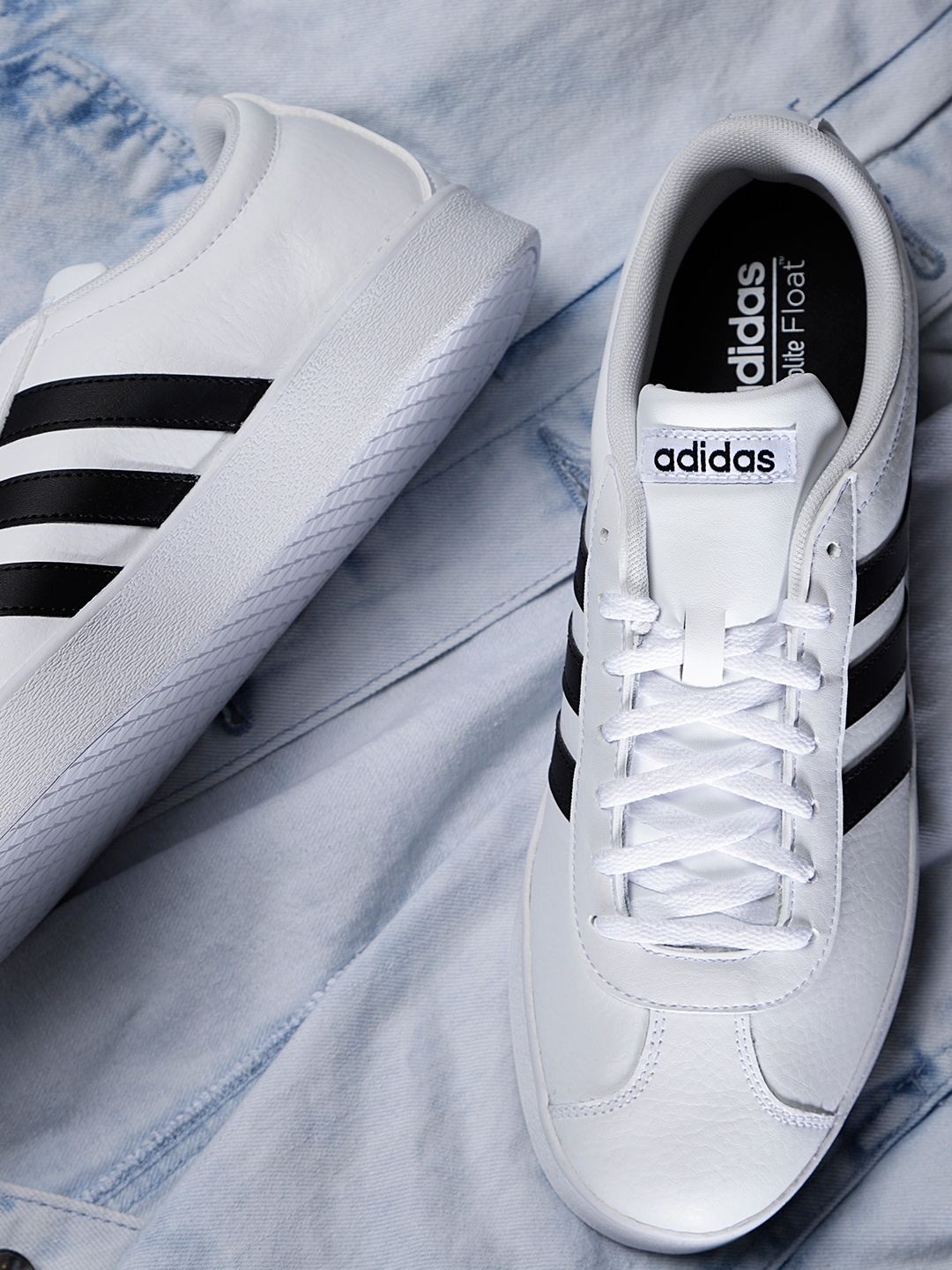 

ADIDAS Originals Men White VL Court 2.0 Leather Sneakers