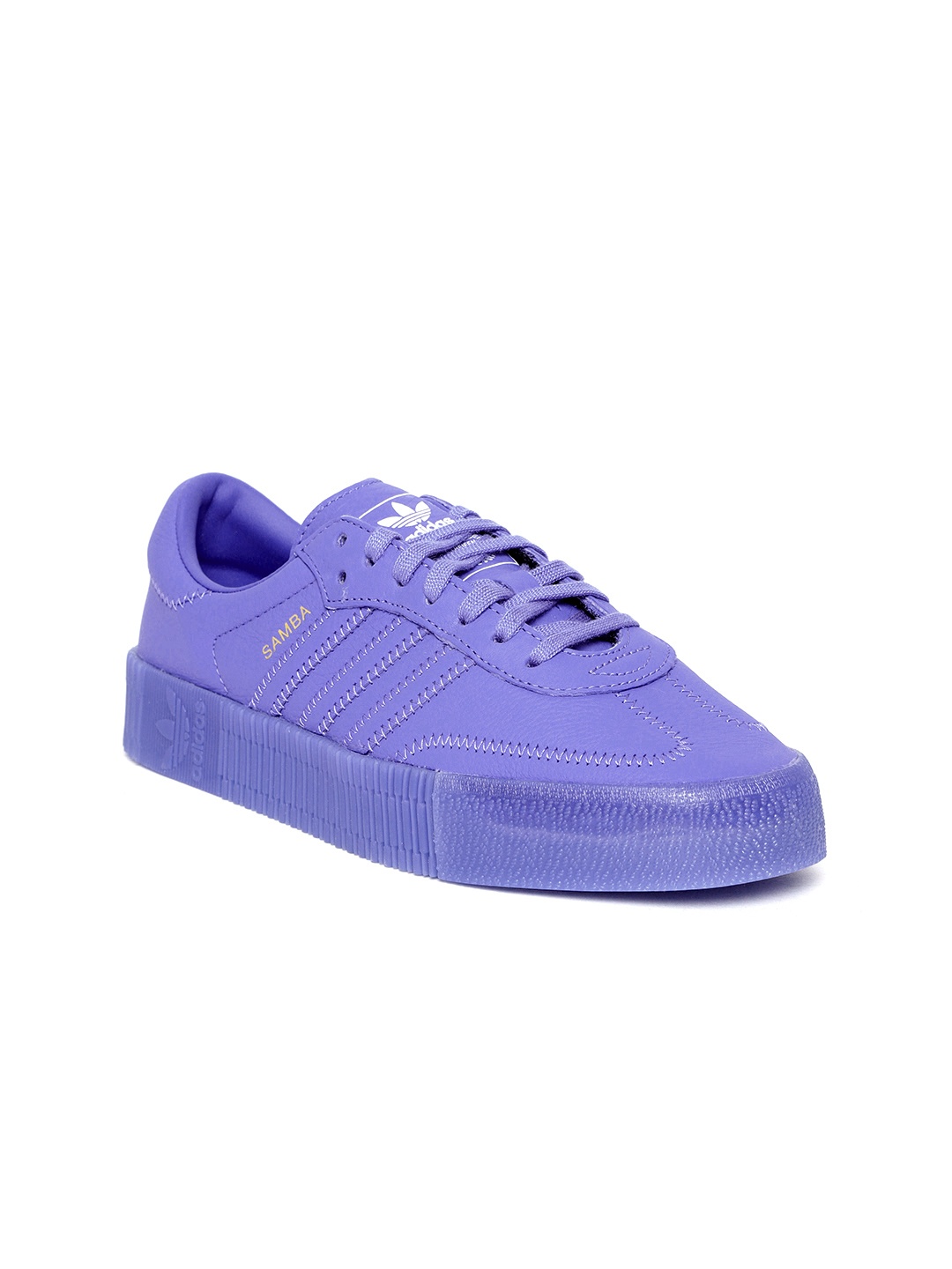 

Adidas Originals Women Lavender SAMBAROSE Leather Sneakers