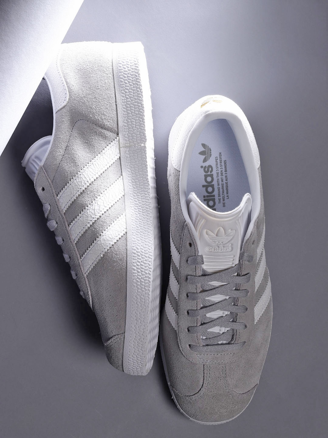 

ADIDAS Originals Women Grey Leather Gazelle Sneakers