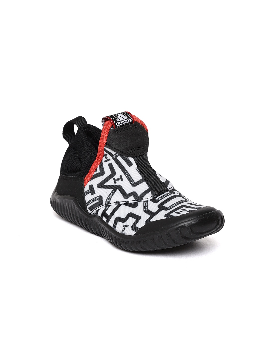 

ADIDAS Kids Black & White RAPIDAZEN StarWars C Printed Training Shoes
