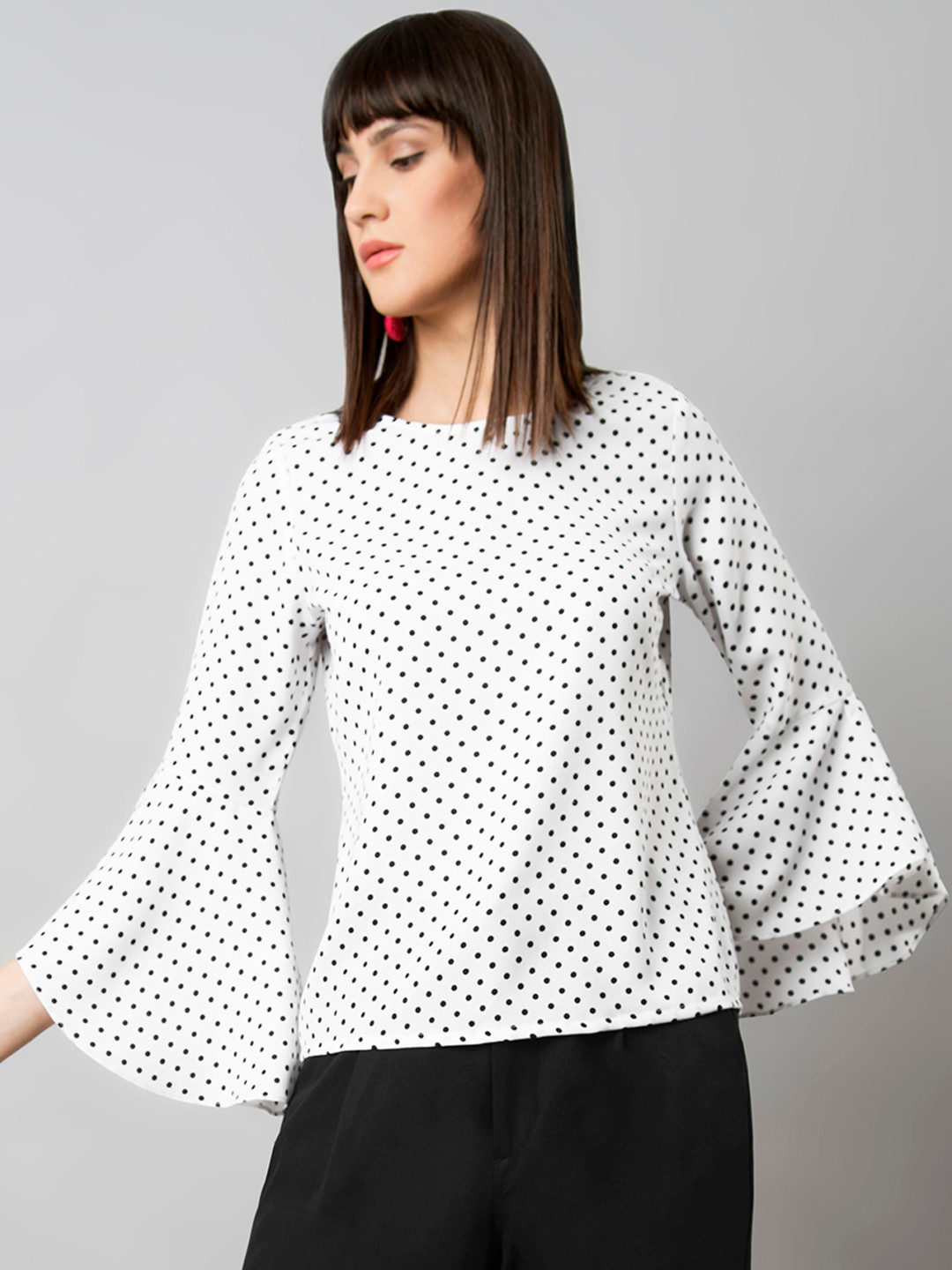 

FabAlley Women White Printed Top