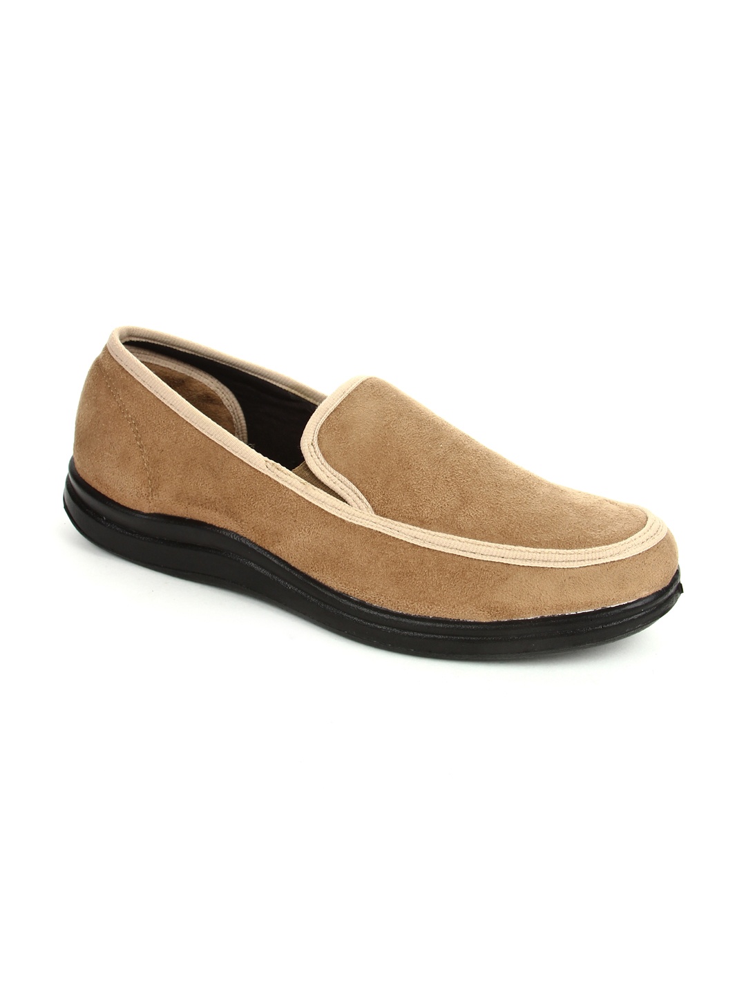 

Gliders Men Beige Slip-On Sneakers