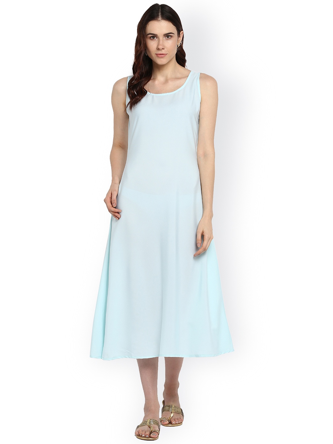 

Ahalyaa Women Blue Solid A-Line Dress
