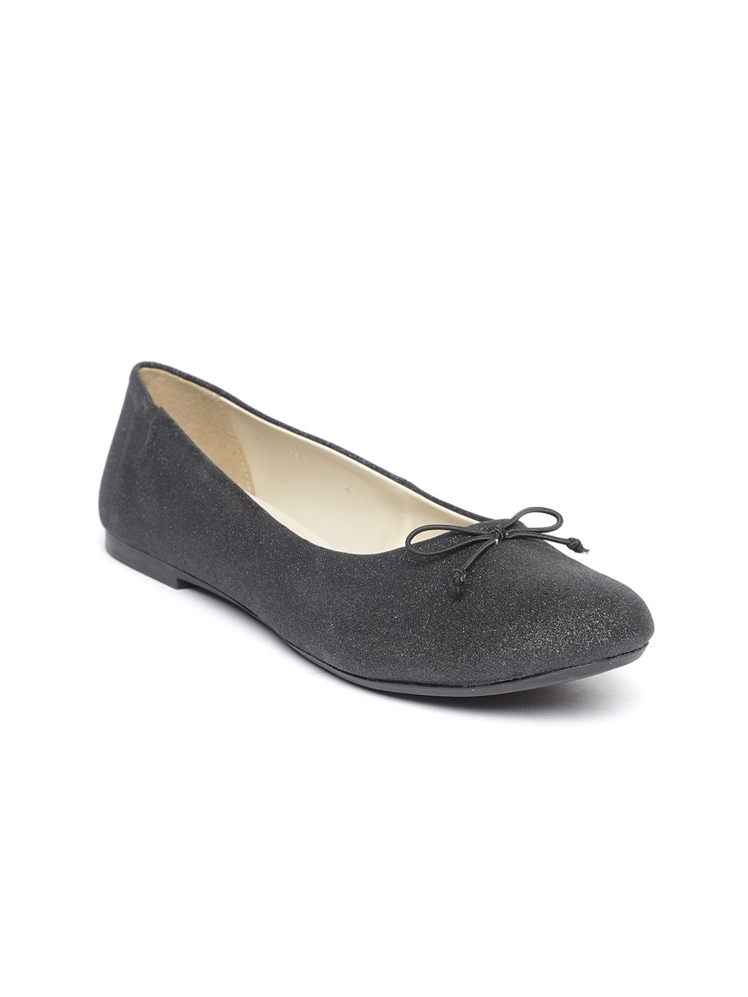 

Carlton London Women Black Solid Ballerinas with Shimmer Detail