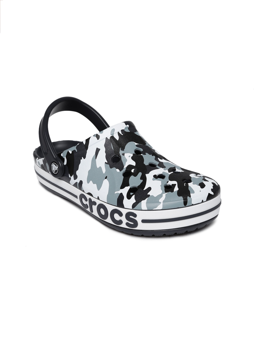 

Crocs Unisex Blue & Black Camouflage Printed Bayaband Clogs