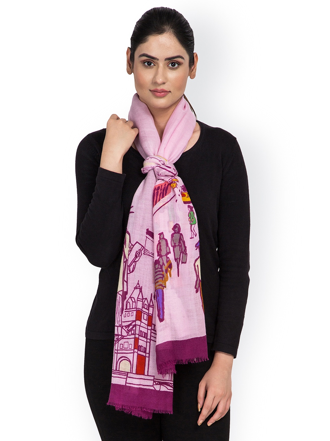 

SHINGORA Women Mauve Printed Stole