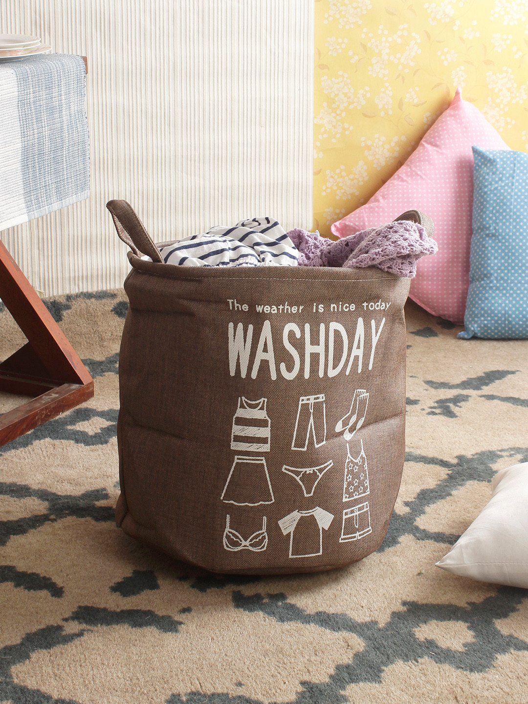 

Cortina Brown Printed Foldable Laundry Bag