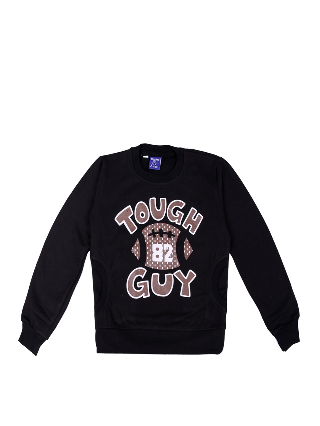 

SWEET ANGEL Boys Black & Taupe Printed Sweatshirt
