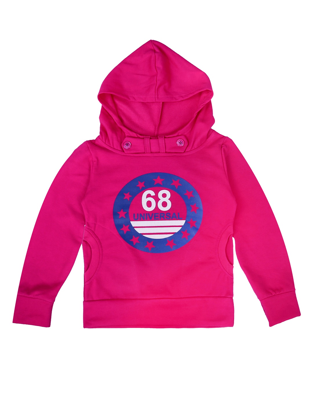 

SWEET ANGEL Unisex Pink & Blue Printed Hooded Sweatshirt