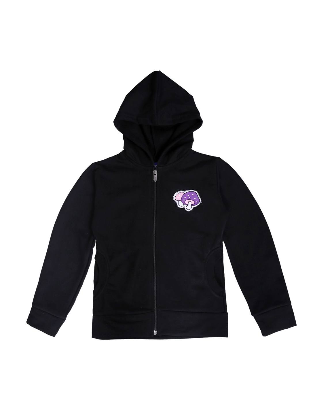 

SWEET ANGEL Unisex Black Solid Hooded Sweatshirt
