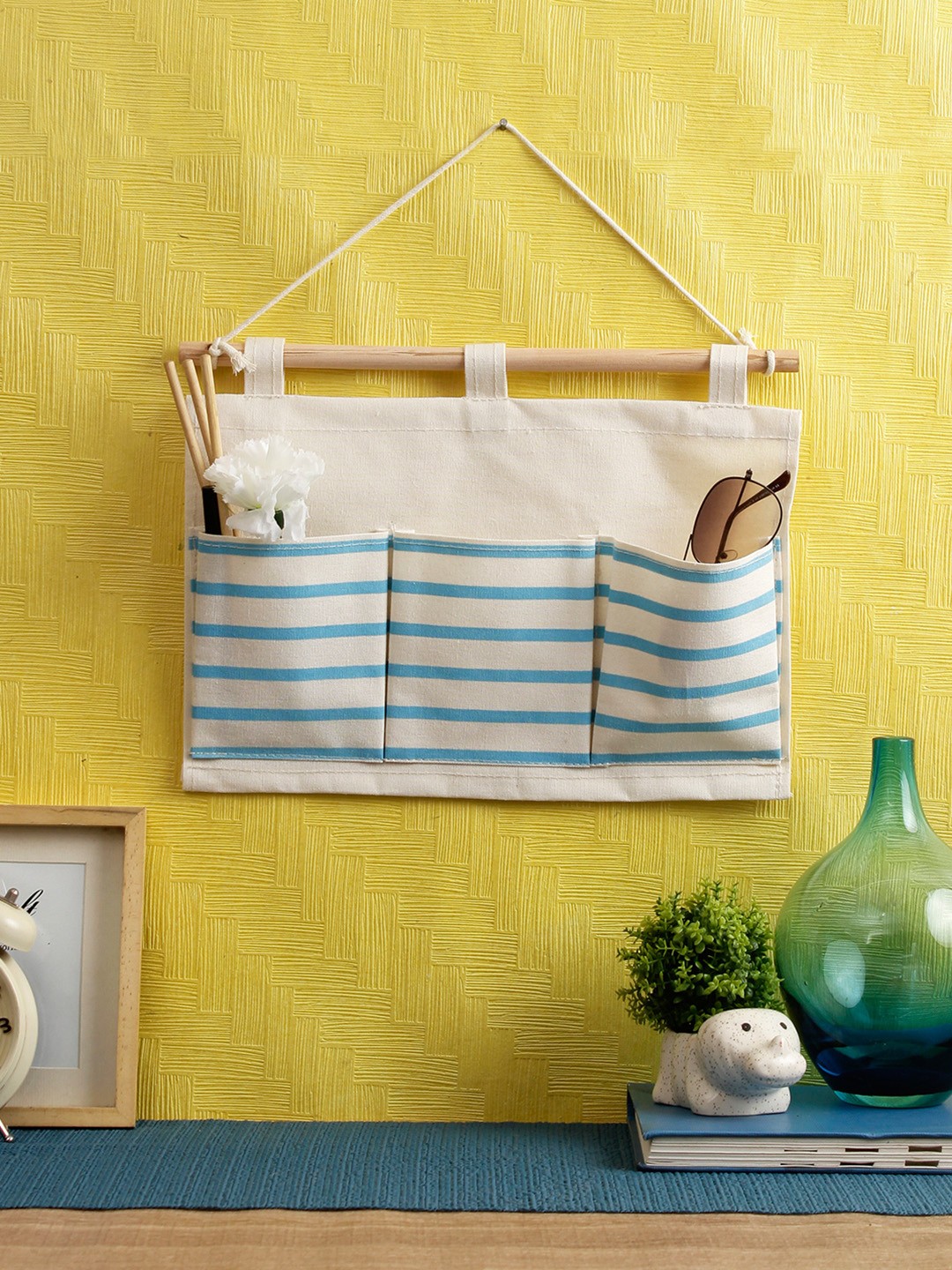 

Cortina Off White & Blue Striped Water Resistant Handbag Organiser