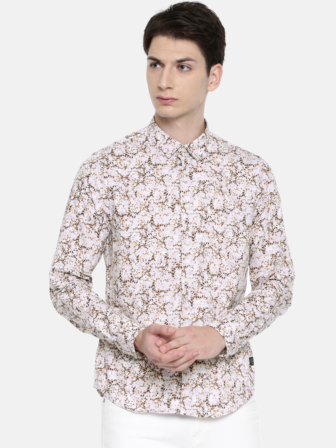

Blackberrys Men Mauve Trim Fit Printed Formal Shirt