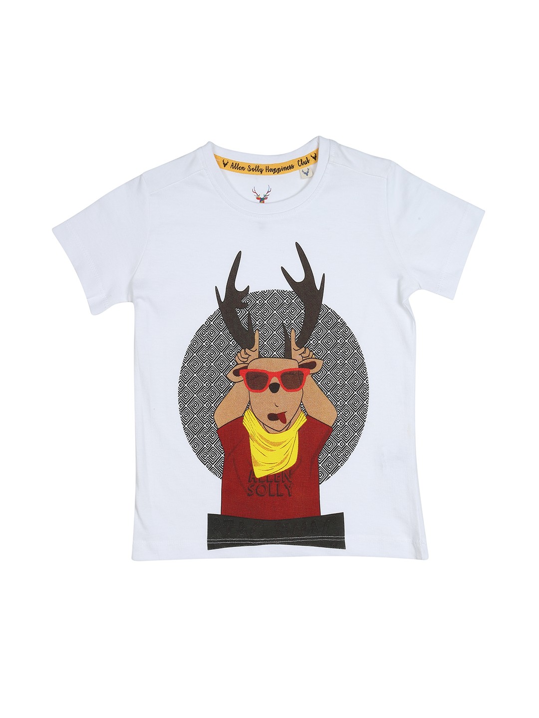 

Allen Solly Junior Boys White Printed Round Neck T-shirt