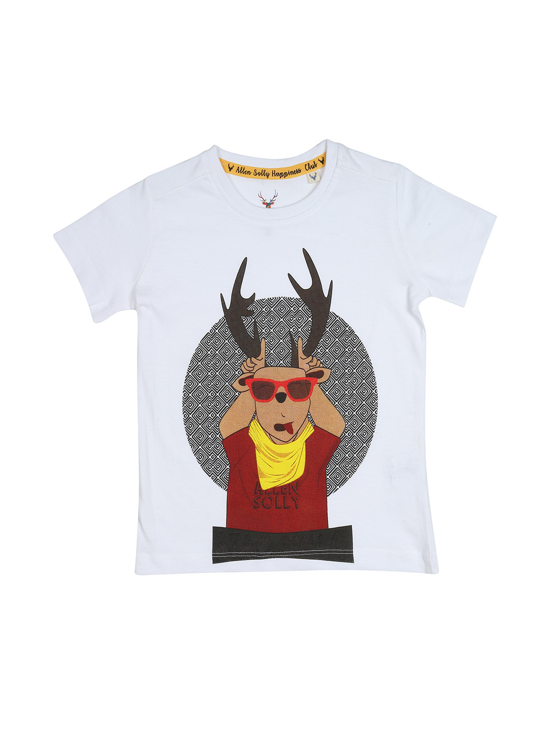

Allen Solly Junior Boys White Printed Round Neck T-shirt