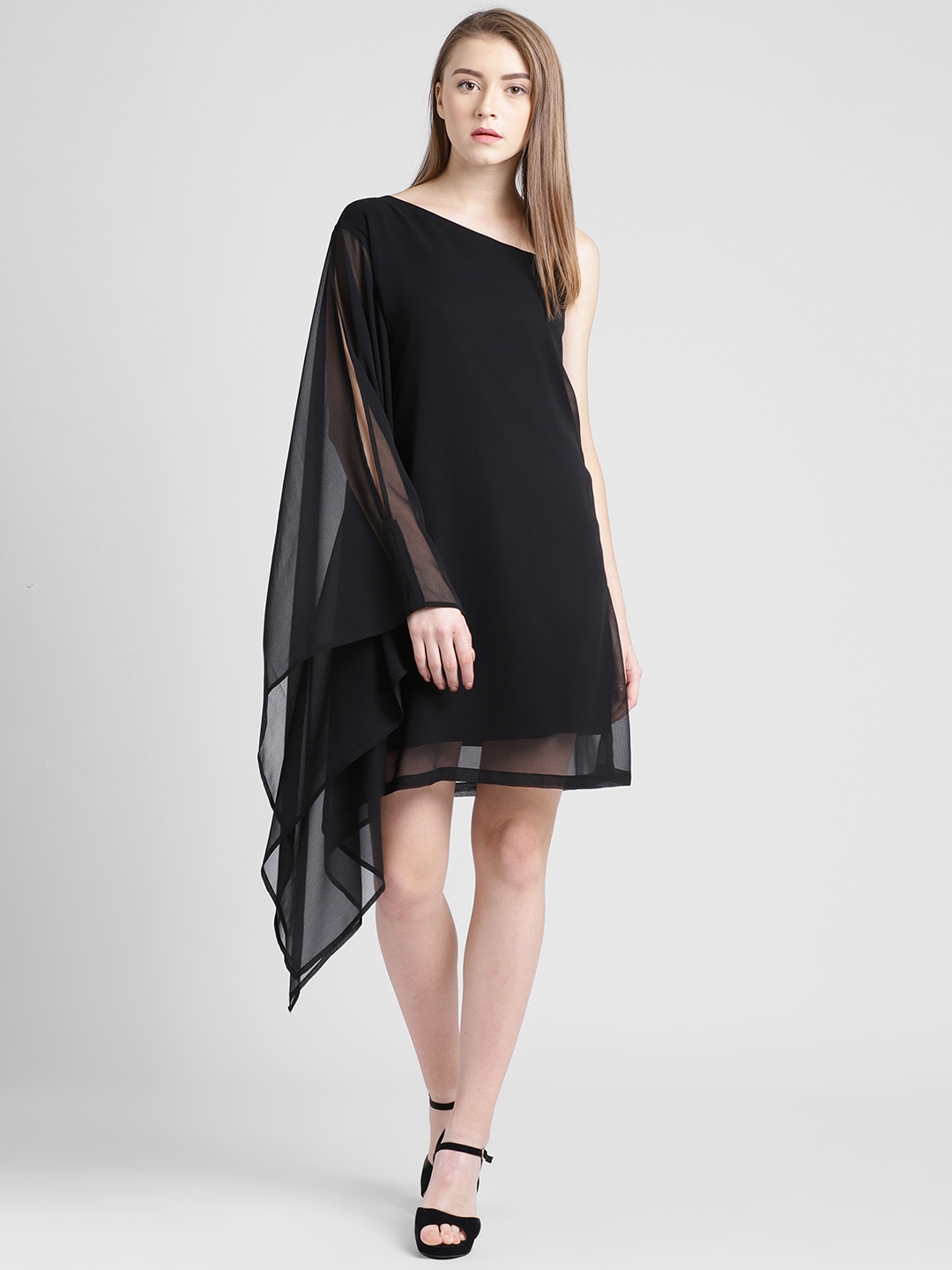 

Trend Arrest Women Black One Shoulder Dress