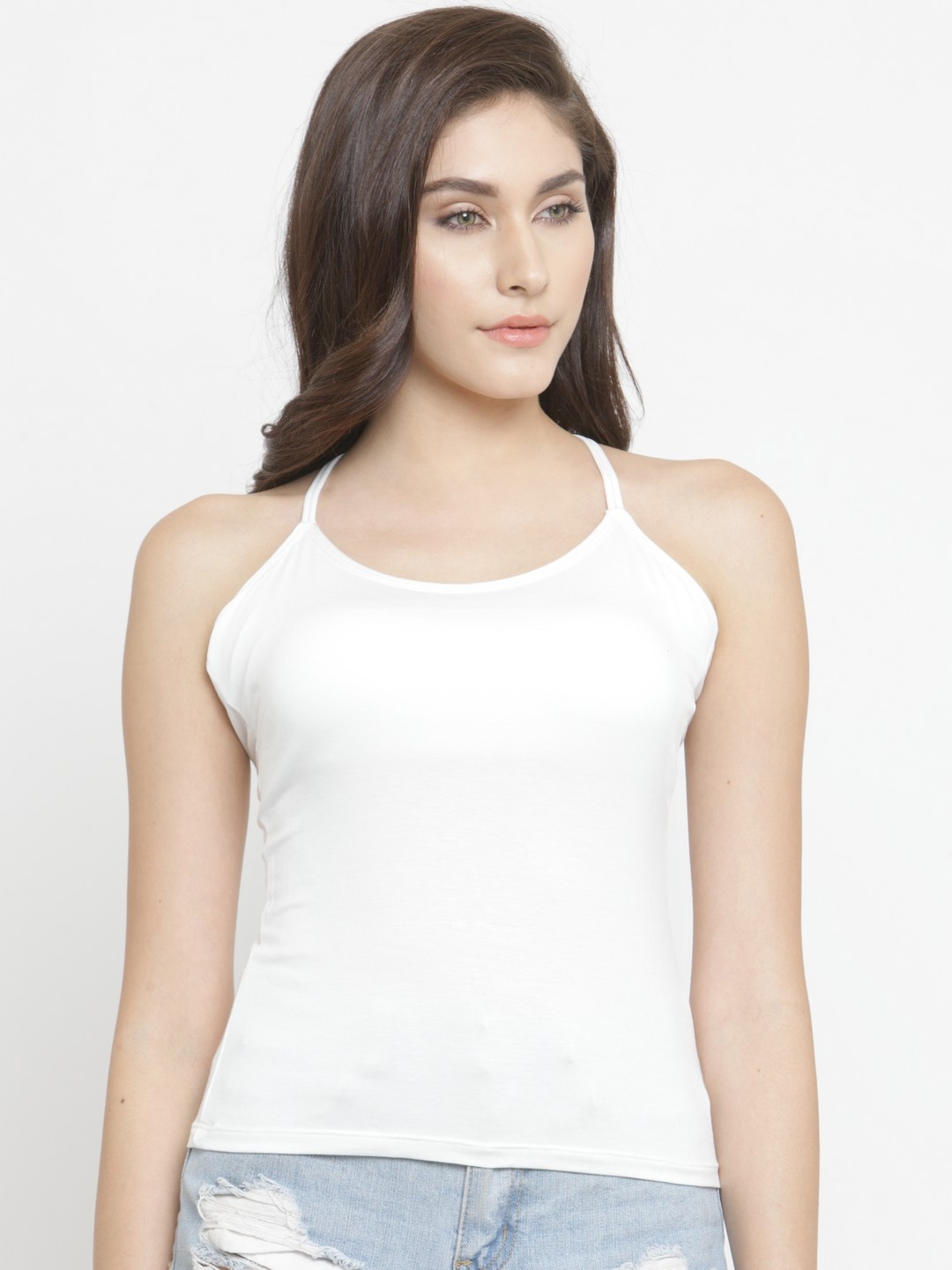 

PrettyCat Women White Solid Camisole PC-CM-5113-WHT-S