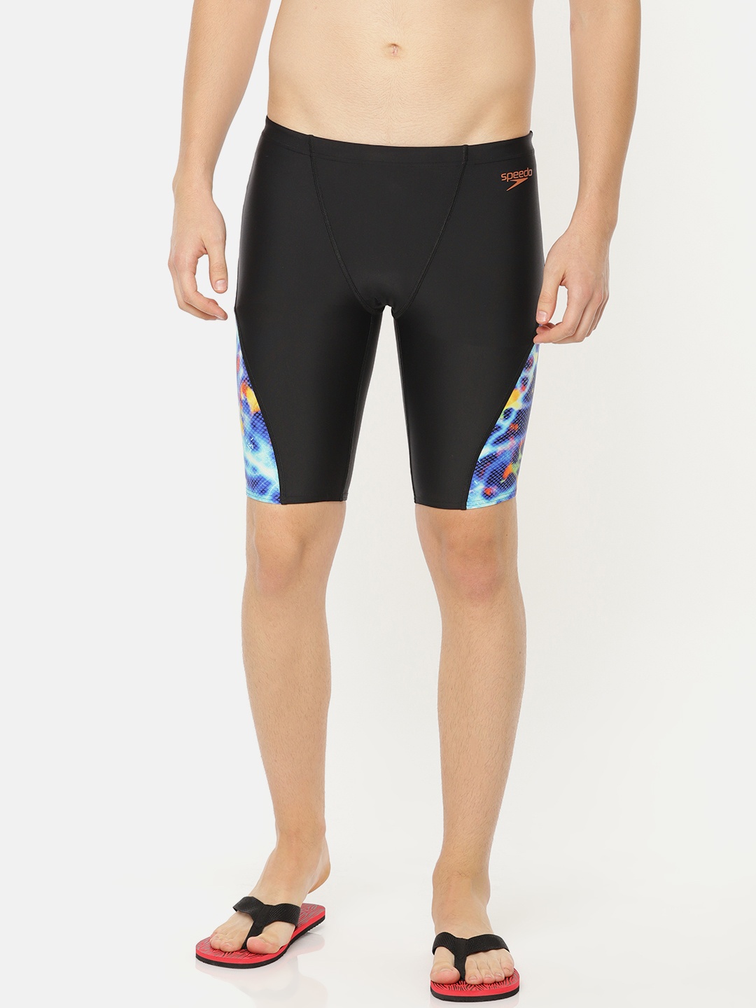 

Speedo Men Black Solid STROM WAVE Swim Shorts