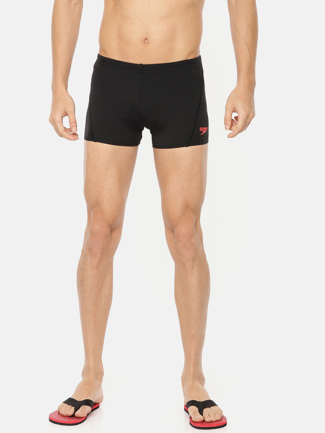 

Speedo Men Black Solid ESSENTIAL SPLICE Swim Shorts 809307B346