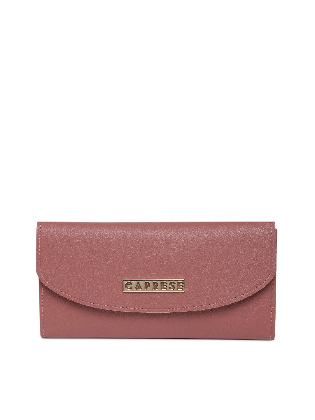 

Caprese Women Pink Solid Three Fold Wallet