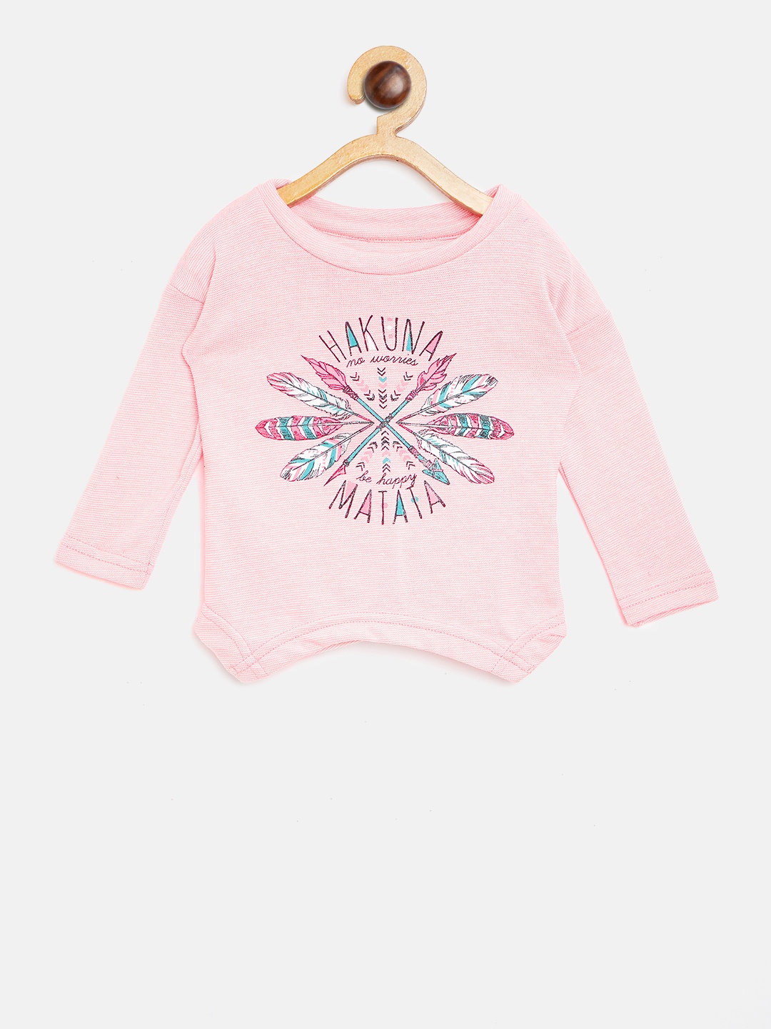 

Palm Tree Girls Pink Printed Top