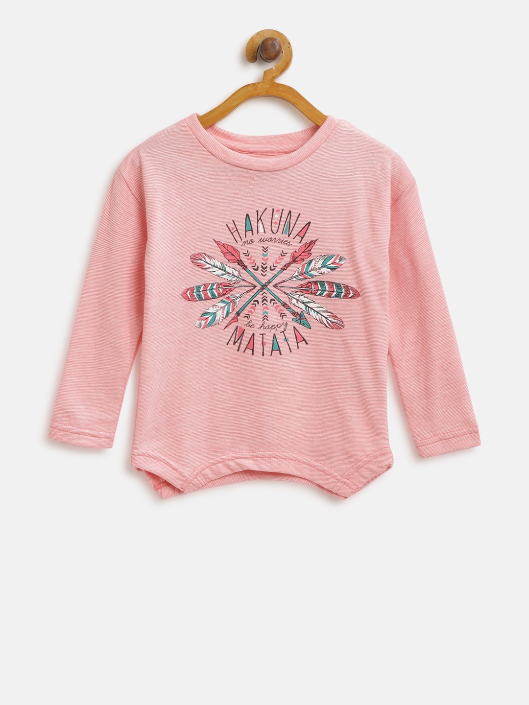 

Palm Tree Girls Pink Printed Top