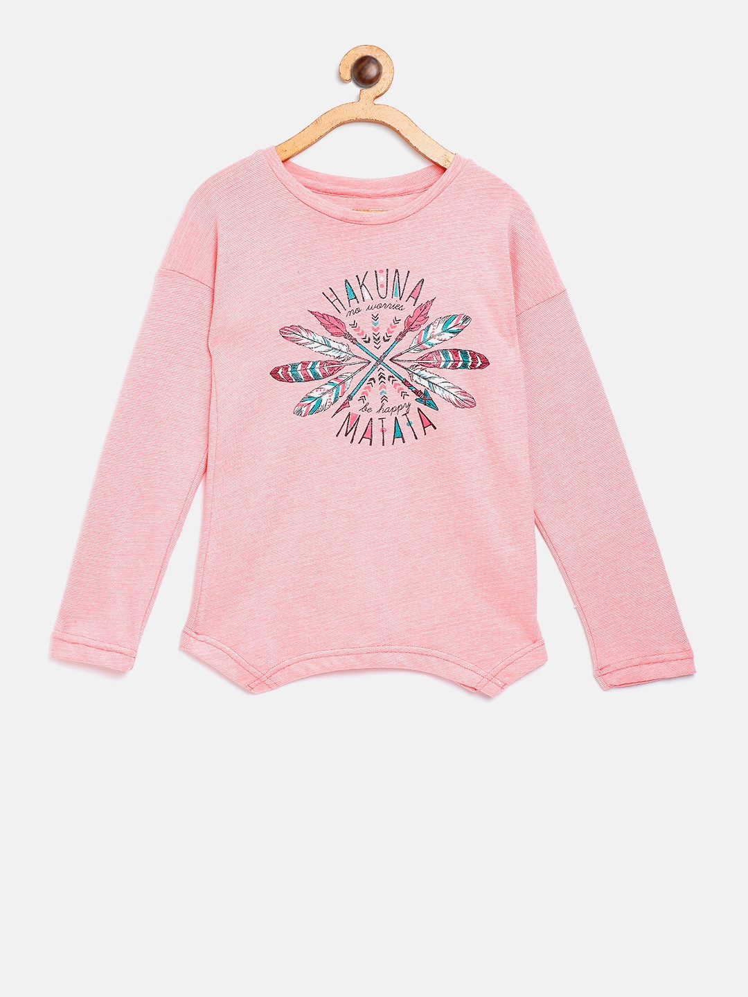 

Palm Tree Girls Pink Printed Top