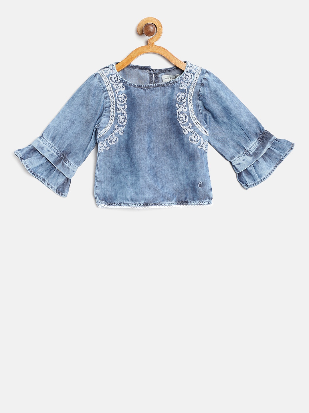 

Gini and Jony Girls Blue Chambray Top