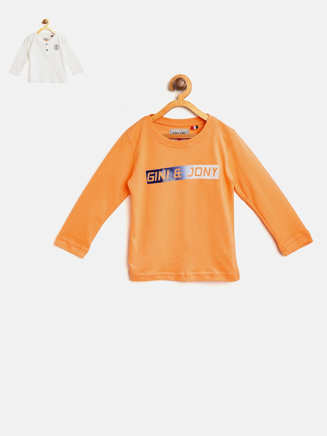 

Gini and Jony Boys Pack of 2 T-shirts, Orange