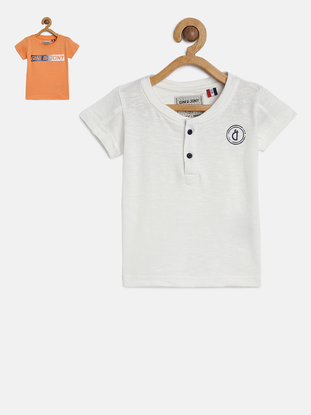 

Gini and Jony Boys Pack of 2 T-shirts, Orange
