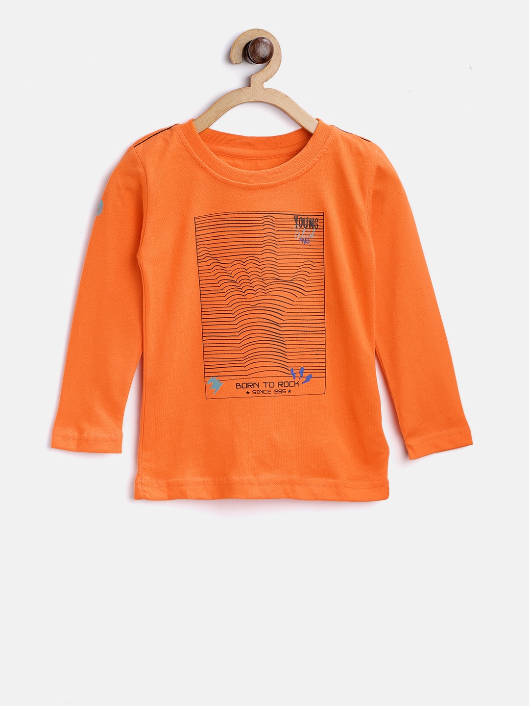 

Palm Tree Boys Orange Printed Round Neck T-shirt