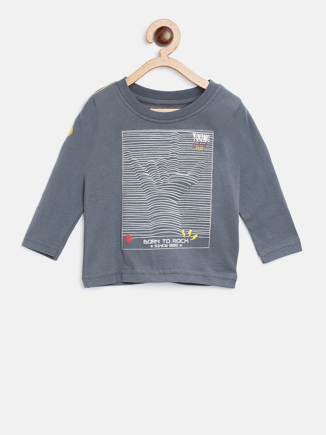 

Palm Tree Boys Grey Printed Round Neck T-shirt